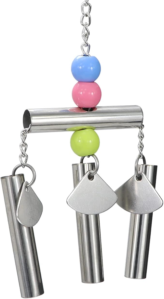 Wontee Bird Stainless Steel Bells String Parrot Hanging Chew Toy - Image 5