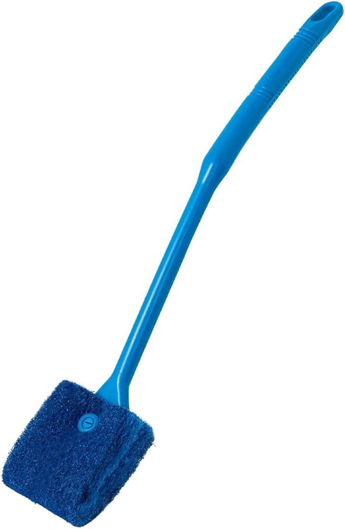 SLSON Aquarium Algae Scraper Double Sided Sponge Brush Cleaner Long Handle Fish by SLSON