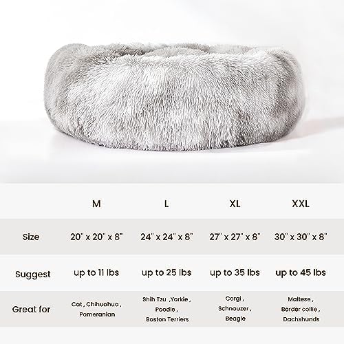 WESTERN HOME WH Calming Dog & Cat Bed, Anti-Anxiety Donut Cuddler Warming Cozy - Image 2