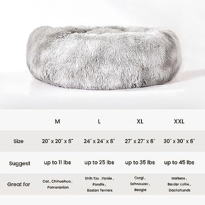 WESTERN HOME WH Calming Dog & Cat Bed, Anti-Anxiety Donut Cuddler Warming Cozy - Image 2