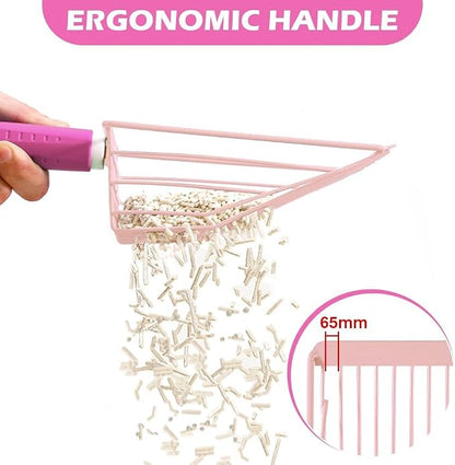 Cat Litter Scoop, 2-in-1 Detachable Ergonomic Handle, Bar Grid Shape - Image 3