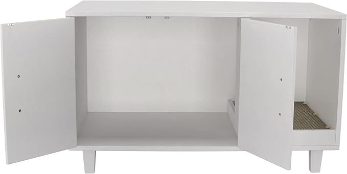 GDLF Modern Wood Pet Crate Cat Washroom Hidden Litter Box Enclosure Furniture - Image 9