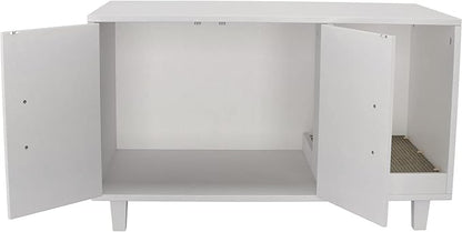GDLF Modern Wood Pet Crate Cat Washroom Hidden Litter Box Enclosure Furniture - Image 9