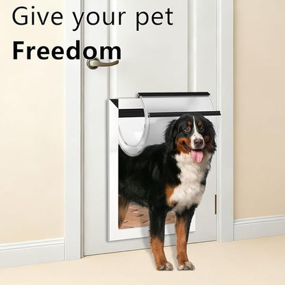 Aluminum XL Dog Door with 2 Sliding Lock Panels, Doggy Door - Image 2