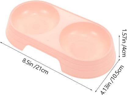Balacoo 8 Pcs Cat Food Feeder, Plastic Double Bowl Cat Feeder, Candy Color Pet - Image 4