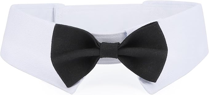 Segarty Dog Bow Tie for Neck Girths 16.5-21.2 in, Adjustable Bowtie Collar for by Segarty