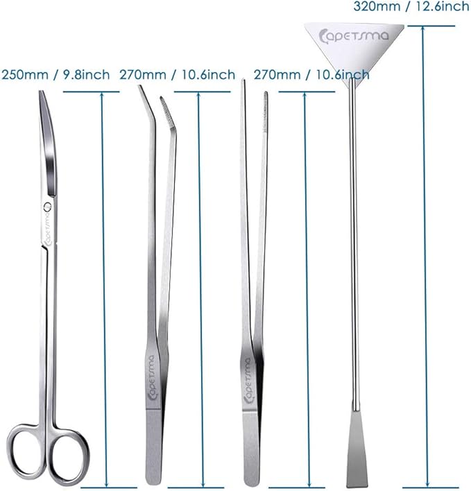 Capetsma Aquascape Long Stainless Steel Plant Tools Set - Image 2