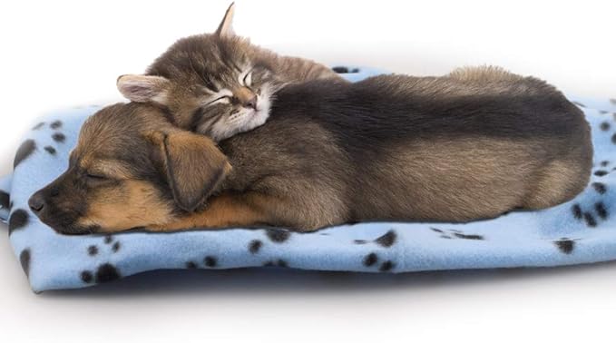 Comsmart Dog Blankets for Small Dogs, 6 Pack Puppy Blanket Cute Paw Print Pet - Image 7