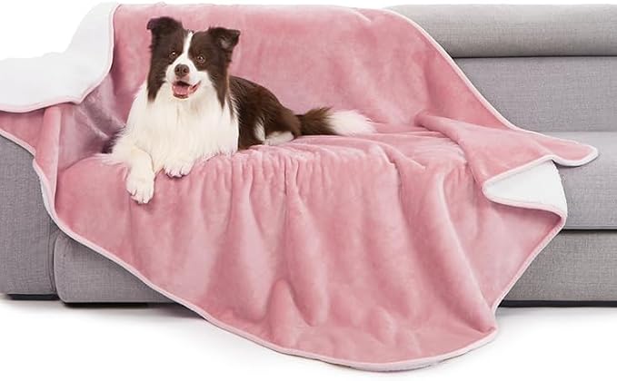 gogobunny Waterproof Bed Blanket, Reversible Sherpa Fleece Throw Blanket by gogobunny