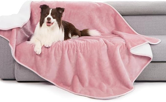 gogobunny Waterproof Bed Blanket, Reversible Sherpa Fleece Throw Blanket by gogobunny