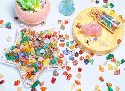 YATOJUZI Colorful Agate Aquarium Gravel Rocks Mix-color Bulk Wholesale Tumbled - Image 3