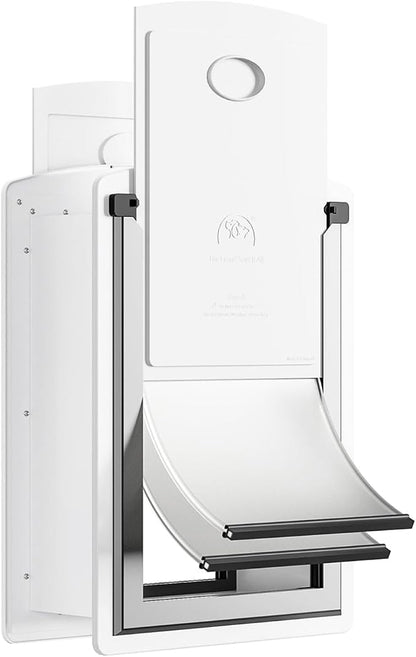 Steel Dog Door for Wall, Energy Efficient Pet Door, Telescoping Tunnel and - Image 7