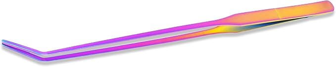 Mandala Crafts 15 Inches Rainbow Stainless Steel Curved Aquarium Tweezers - Image 2
