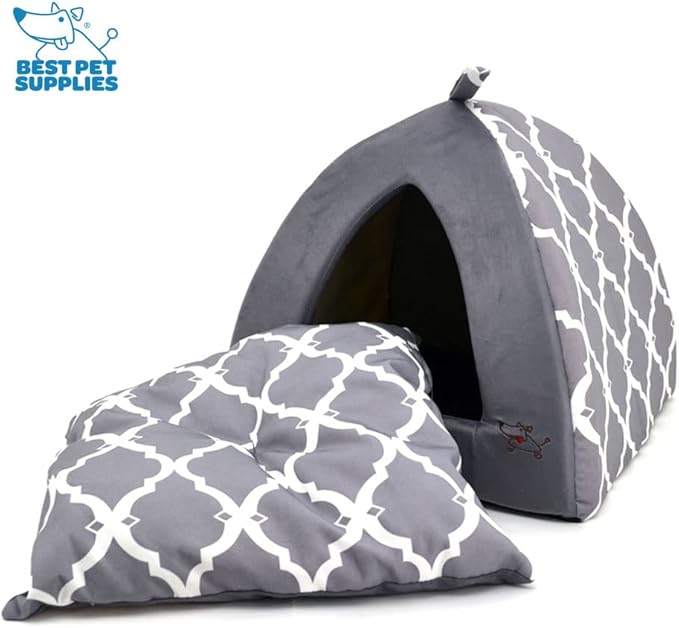 Best Pet Supplies Dog House Bed Crate Mat Tent Indoor Round Soft Plush - Image 4