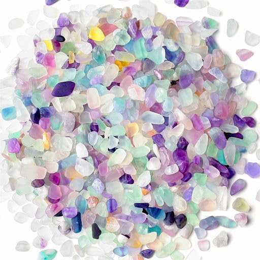 YATOJUZI 2lb Fluorite Aquarium Gravel Rocks Natural Tumbled Healing Crystal by YATOJUZI