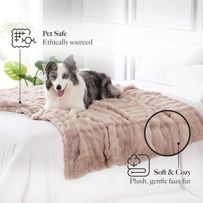 Modern Threads Water-Resistant Faux Rabbit Fur Pet Blanket - Image 3