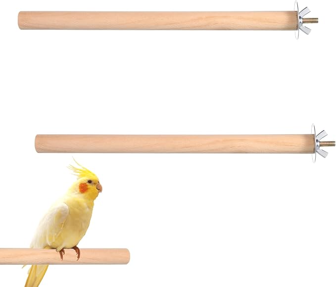 2PCS Bird Perches for Cage Wooden Parrot Perch Stand, Parrot Perches Toys Wood by Unknown