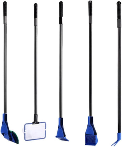 GreenJoy Aquarium Fish Tank Cleaning Kit - 5 in 1 Algae Scraper Set - Siphon - Image 4