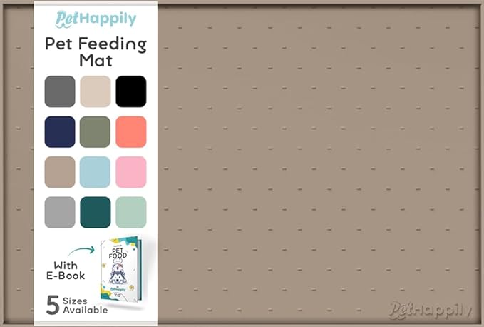 Dog Food Mat - Raised Edges Dogs Mat by PETHAPPILY