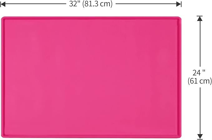 Dog Food Mat, Silicone Waterproof Food Tray, Non Slip Pet Bowl Mats Placemat - Image 5
