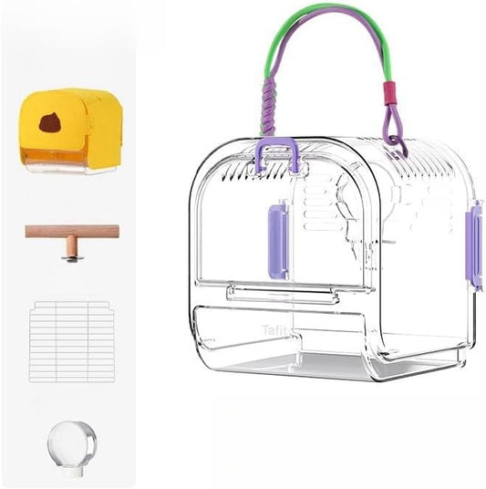 Portable Plastic Bird Cages Lightweight Waterproof Ventilated Travel Bird Cage by Unknown