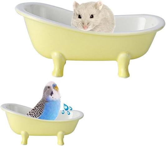 Summer Hamster Ceramic Bed Bathtub, Small Animal Ice Accessories Cage Hideout by KnocKconK