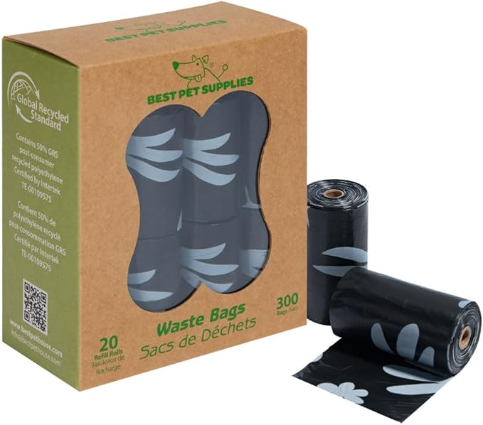 Best Pet Supplies Poop Bags for Dogs, 50% Post-Consumer Recycled Content dog by BestPetSuppliesLLC