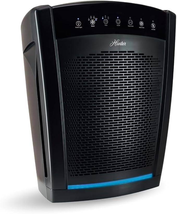 Hunter HP800 Air Purifiers for Home Large Room and Bedroom. True HEPA Air by HunterFanCompany