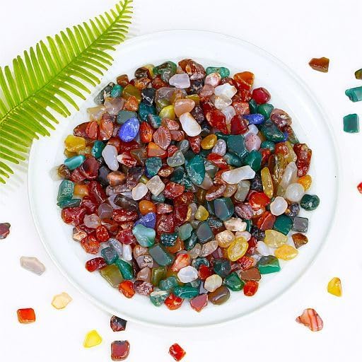 YATOJUZI Colorful Agate Aquarium Gravel Rocks Mix-color Bulk Wholesale Tumbled - Image 2
