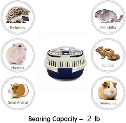 KAMEIOU Sky Blue Travel Small Animal Hamster Hedgehog Guinea Pig Cage Carrier - Image 6