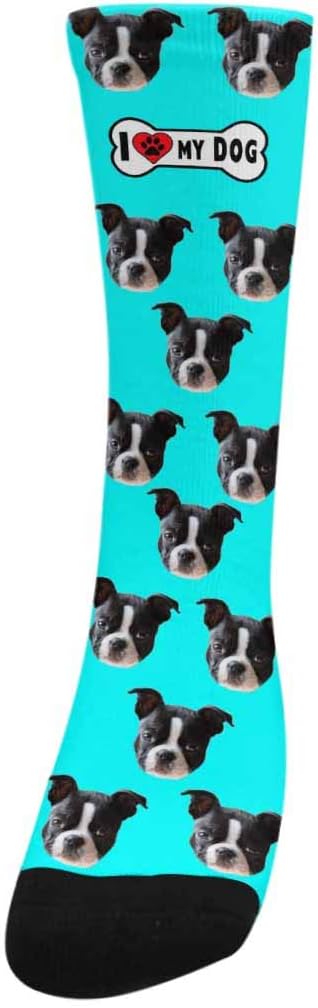 Custom Face Socks, Personalized Dog Lover Pet Photo Picture on Socks Unisex - Image 2