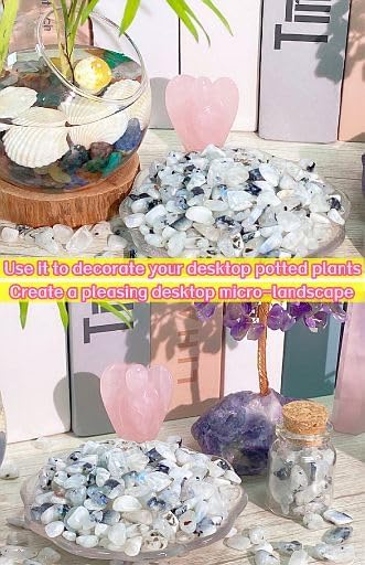 YATOJUZI Moonstone Aquarium Gravel Rocks Bulk Wholesale Tumbled Crystals Stones - Image 5