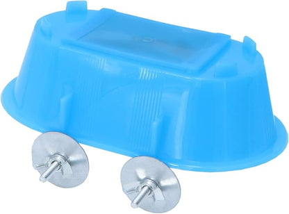 Wontee Bird Bath with Mirror Toy Fixable Parrot Bathroom Tub - Image 7