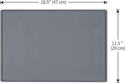 Dog Food Mat, Silicone Waterproof Food Tray, Non Slip Pet Bowl Mats Placemat - Image 5