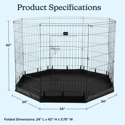 Dog Playpen - Foldable Metal Exercise Puppy Play Pen - Indoor/Outdoor Dog Fence - Image 5