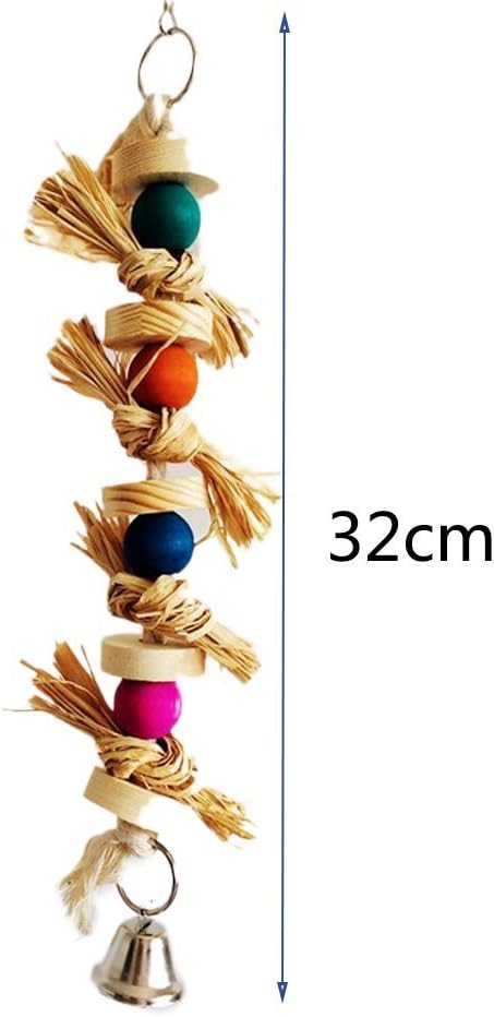 Hypeety Parrot Pet Bird Chew Bird Toys Parakeet Toys Wooden Straw - Image 4