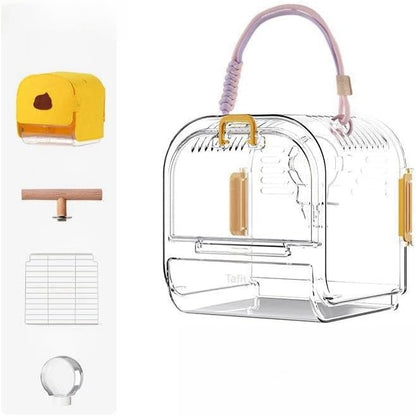 Portable Plastic Bird Cages Lightweight Waterproof Ventilated Travel Bird Cage by Unknown