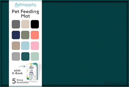 Dog Food Mat - 24x15 Raised Edges Dogs Mat by PETHAPPILY