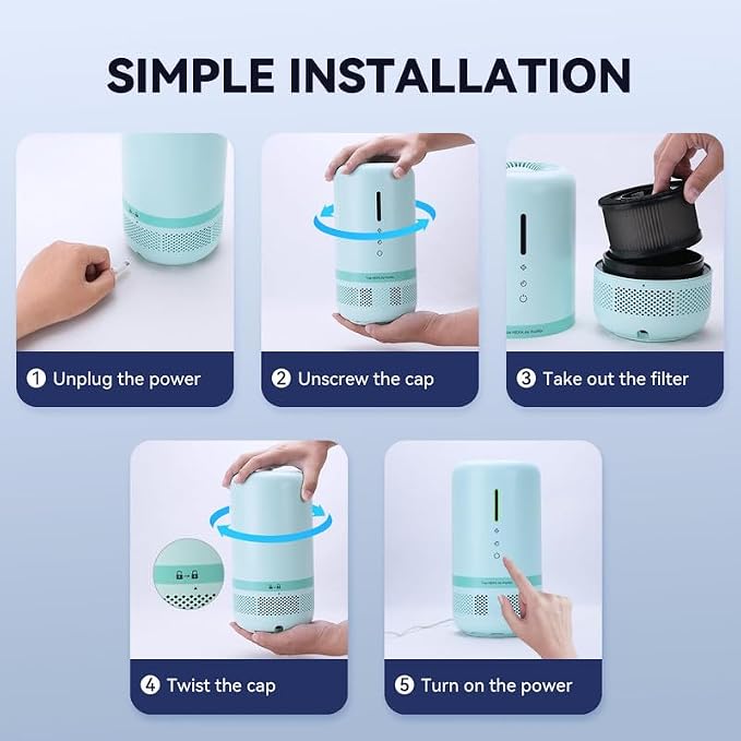 Air Purifiers for Home, HEPA Small Air Purifier for Room up to 960ft², Air - Image 7