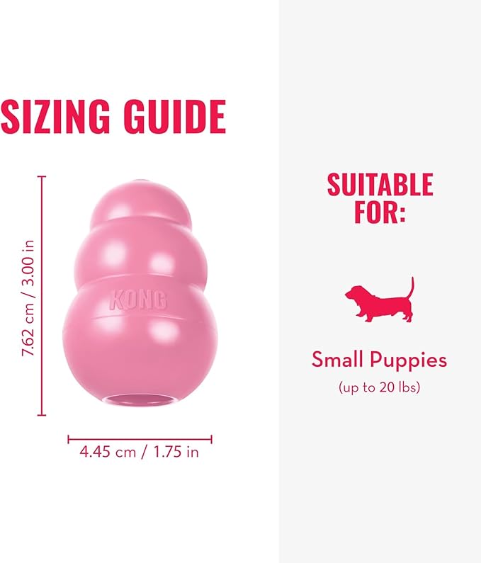 KONG - Puppy Toy Natural Teething Rubber - Fun to Chew, Chase and Fetch - - Image 4