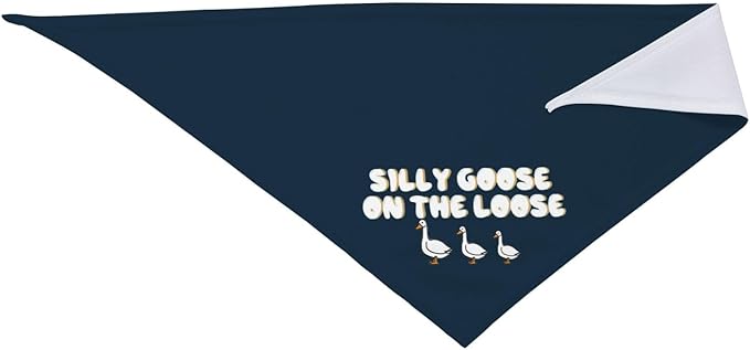 Silly Goose on The Loose Triangle Dog Bandana, Summer Bandana Funny Triangle - Image 4