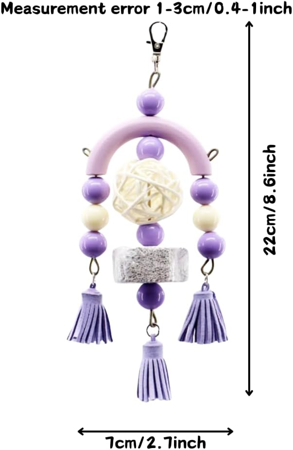 3PCS Bird Toys Bird Foraging Toys Chewing Hanging Birdcage Swing Cage - Image 3