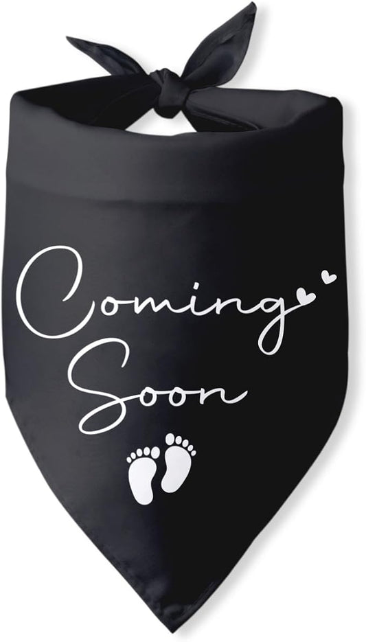 Baby Coming Soon Announcement Dog Bandana Gender Reveal Baby Announcement Pet by PwrlveiutforYou
