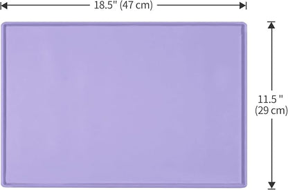 Dog Food Mat, Silicone Waterproof Food Tray, Non Slip Pet Bowl Mats Placemat - Image 5