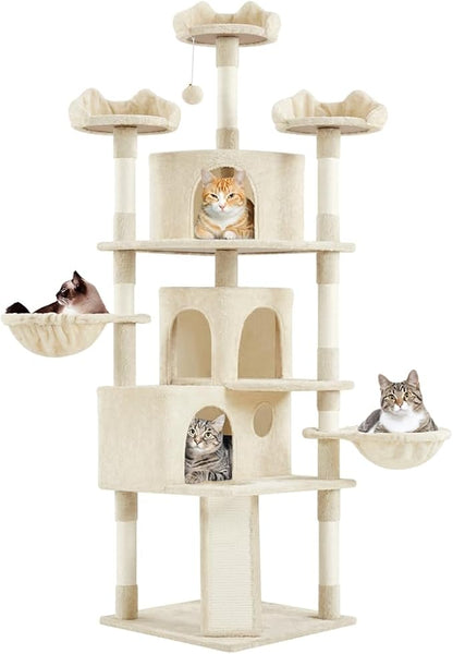 Yaheetech 76.5in Multi-Level Large Cat Tree, Big Cat Tower by Yaheetech