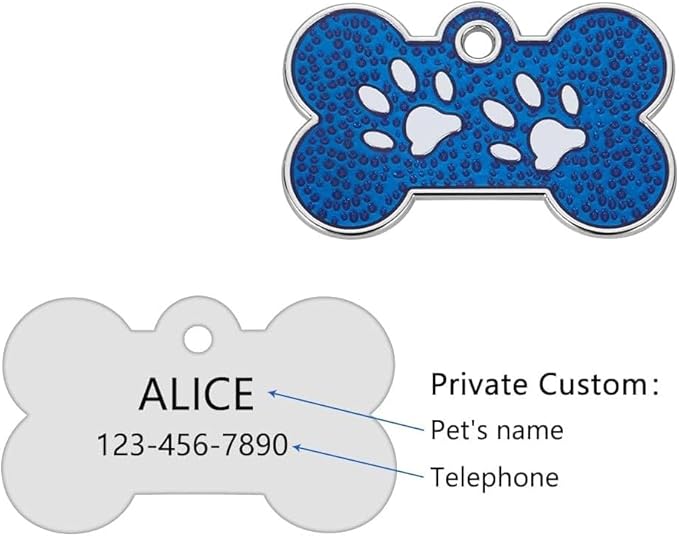 Personalized Dog/Cat Cute Paw Pet ID Tag - Image 3