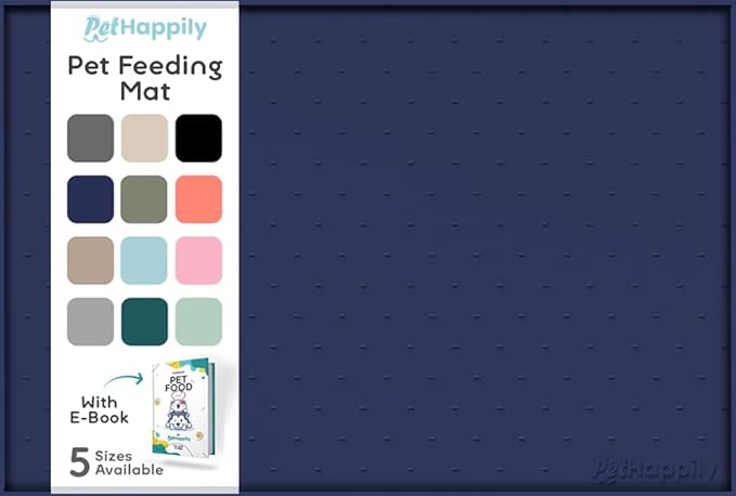Dog Food Mat - 24x15 Raised Edges Dogs Mat by PETHAPPILY