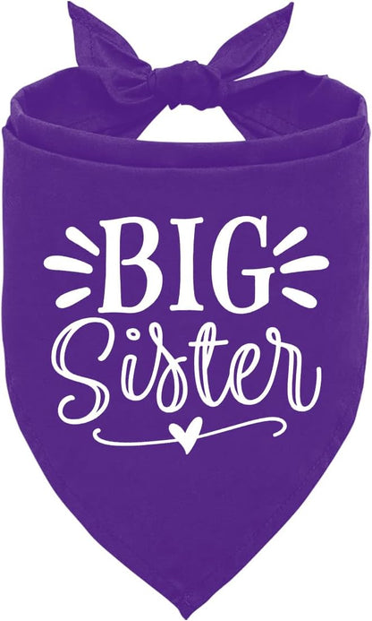 Big Sister Dog Bandanas, Pet Scarf Accessories, Pet Triangle Scarf, Dogs Bandana by ZPPRJF