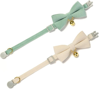 2 Pack Soft Corduroy Cat Collars - Image 4