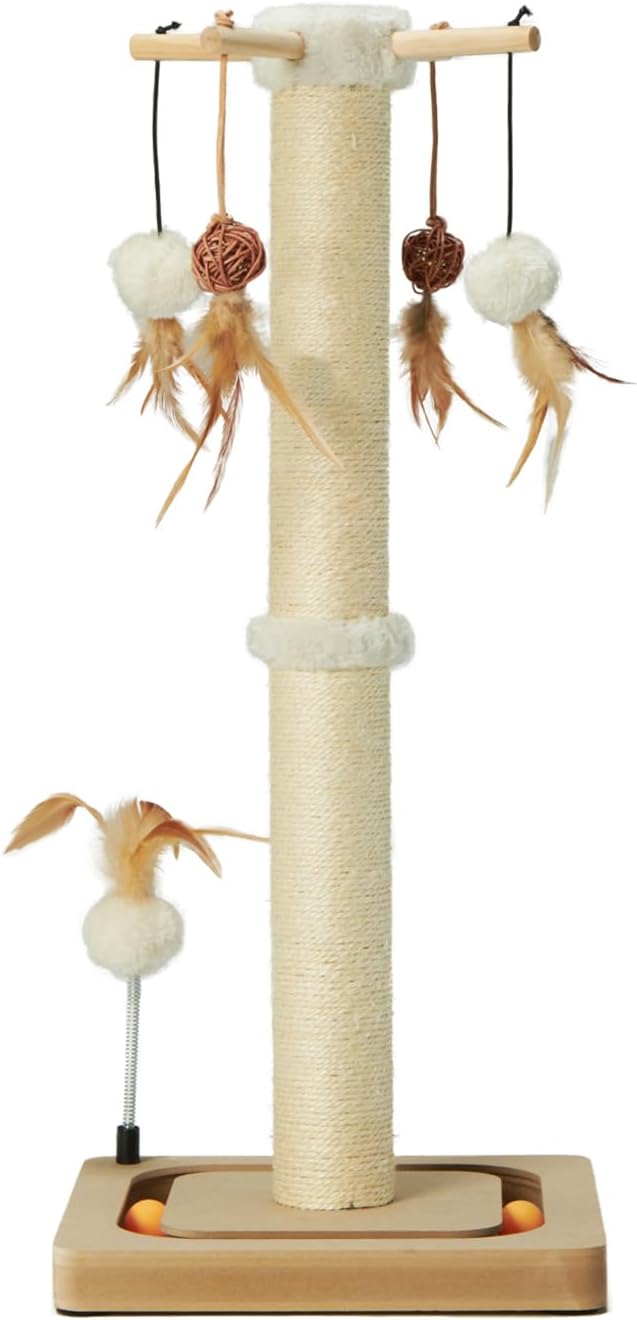 PEEKAB Cat Scratching Post 27 Inches Sisal Scratch Posts by PEEKAB